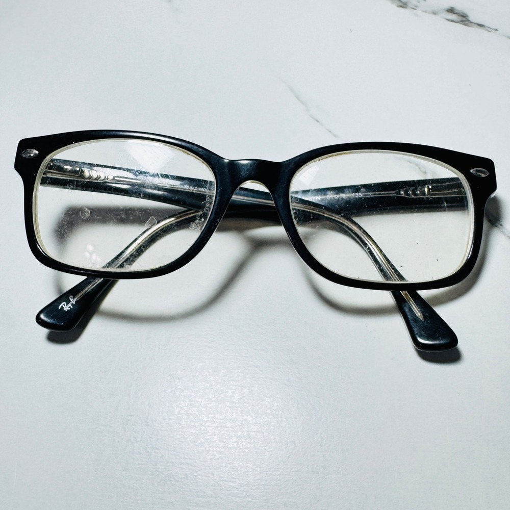 Ray-Ban RB 5286 2034 Black Clear Rectangular Eyeglasses Frames 51-18-135